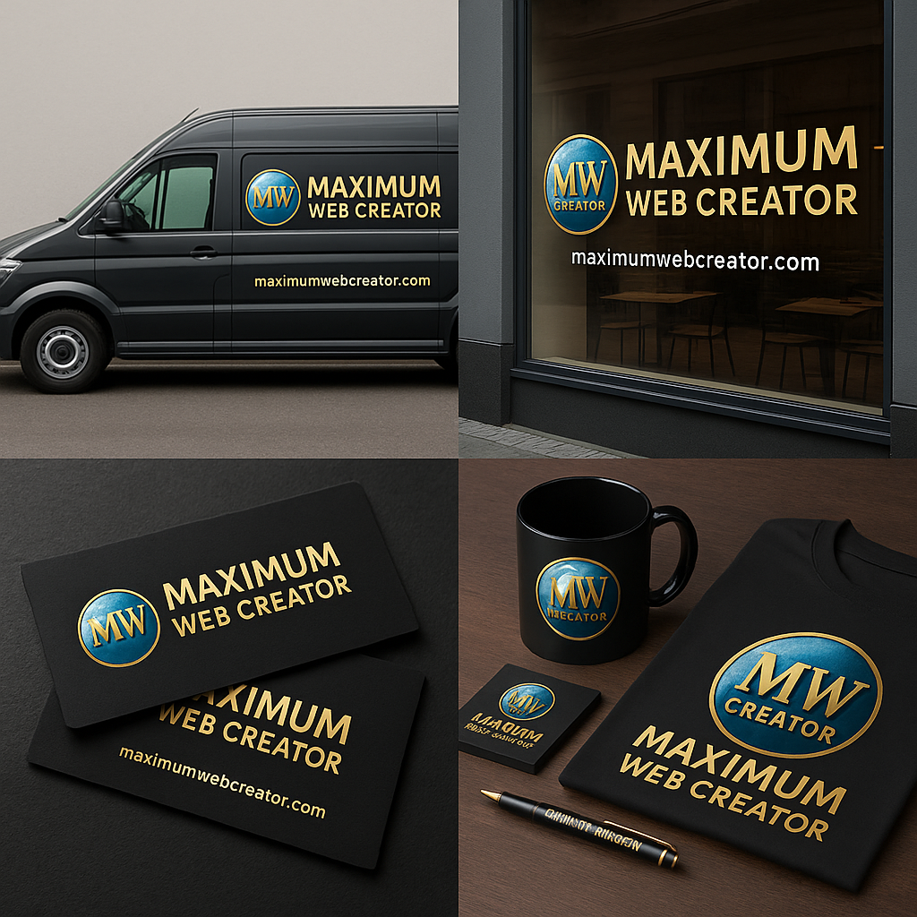 Maximum Web Creator – lettrage, cartes d’affaires et articles promotionnels